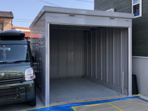 イナバ物置をガレージに改造！